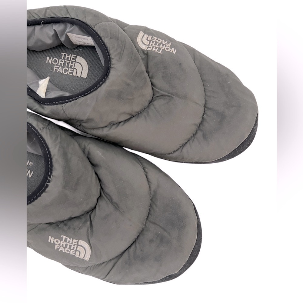 The North Face Black Gray Puffer Slippers Men's L - Picture 4 of 9